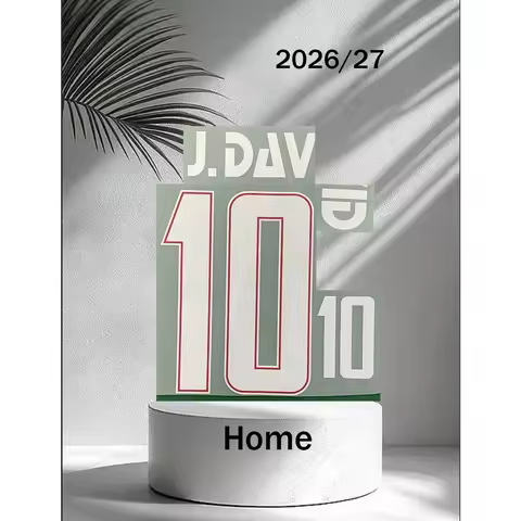 2026/27 Cana2da Name sets Home J.DAV10ID nameset iron on DAVI19ES Football Name Number Patch Badge i