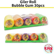 QeQe Giler Roll Bubble Gum 30pcs Mixed Fruit Flavour