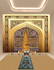 printing wallpaper custom visual 3d islami  wallpaper motif mihrab kakbah wallpaper dinding mushola