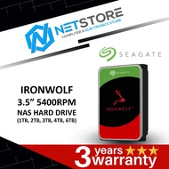 SEAGATE IRONWOLF 3.5” 5400RPM NAS HARD DRIVE (1TB, 2TB, 3TB, 4TB, 6TB)