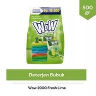 WOW 2000 Detergent Bubuk  - Sejuta Bunga/ +Softener / Freshlime
