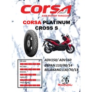 Tayar Honda ADV150 / ADV160 (Corsa Cross S) Depan 110/80/14, Belakang 130/70/13