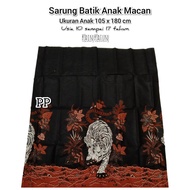 Sarung batik pria sarung Macan Putih Sogan Klasik sarung batik motif macan sarung batik macan anak s