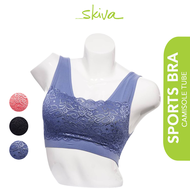 SKIVA Lace Camisole Tube Bra Women 3D Fiberfill Soft Breathable Sport Bra 06-6605N