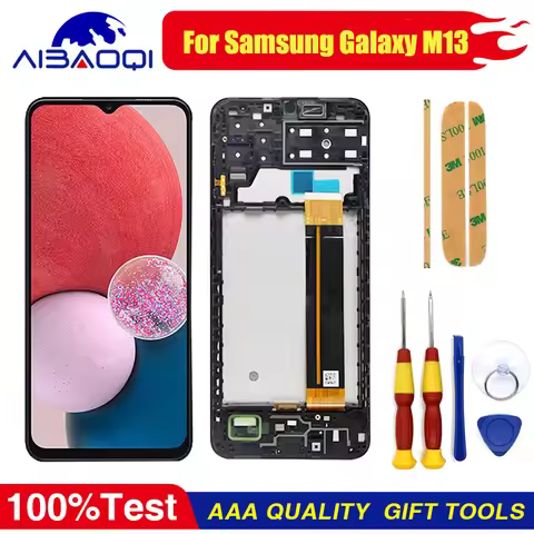 XUNQIYI 100% New For Samsung Galaxy M13 M135 Touch Screen LCD Display For Samsung M135F, M135F/DSN A