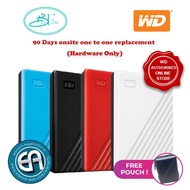 ( FREE POUCH ) WD MY PASSPORT PORTABLE HARD DISK DRIVE - NEW SLIM ID || 1TB/2TB/4TB/5TB/6TB|  BLACK 