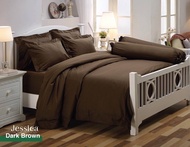 JESSICA ผ้าปู ที่นอน รัดมุม(ไม่รวมผ้าห่มนวม) เจสสิก้า 3.5ฟุต 5ฟุต 6ฟุต สีพื้น TC 300 นวม แดง โอรส น้