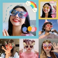 Funny Glasses Unicorn Exaggerated Cute Photo Glasses Disco Picnic Party Glasses Cute Sunglasses 9N11