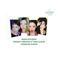 AESPA Richman (Energy Version) 6th Mini Album Unsealed Album AESPA Album