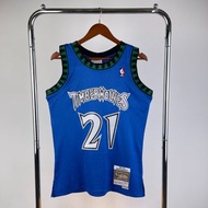 M&N Kevin Garnett #21 明尼蘇達木狼 Minnesota Timberwolves 03-04赛季 熱壓 球迷版 球衣 Swingman Jersey 全場購滿$600打9.5折 