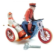 factory Vintage Clockwork Wind Up Human Tricycle toys Photography Children Kids Adult Tricycle Tin T
