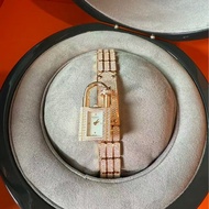 Hermes Kelly 玫瑰金全鑽 三合一女裝手錶