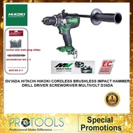 DV36DA HITACHI HIKOKI CORDLESS BRUSHLESS IMPACT HAMMER DRILL DRIVER SCREWDRIVER MULTIVOLT SOLO COMBO