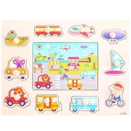 Transportation board toy for children 1-5 years old