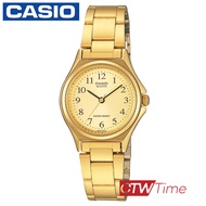 Casio Standard นาฬิกาข้อมือสุภาพสตรี สายสแตนเลส รุ่น LTP-1130N-9BRDF (สีทอง / หน้าปัดทอง)