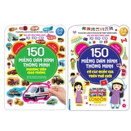 Book-Combo 2c-IQ-EQ-CQ peel-and-stick stickers 150 smart stickers-Transportation&Flags of countries 