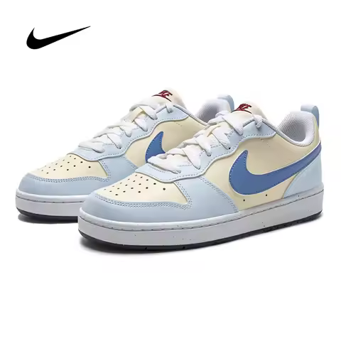 Nike Unisex Court Borough Low 2 Sneakers Classic Retro Breathable Low-Top Casual Sports Skate Shoes 