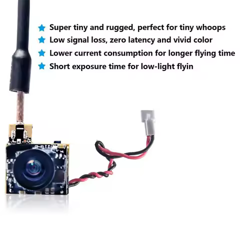 CCDD Micro-Type AIO 800TVL Camera 5.8GHz 25mW FPV Transmitter with Dipole Brass Antenna Combo for FP