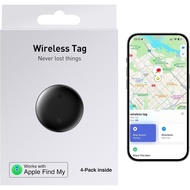 Air Tracker Tag 4 Pack: Smart Tracker, Item Finder Works with Find My (iOS Only) App, Tracker Tag Lo