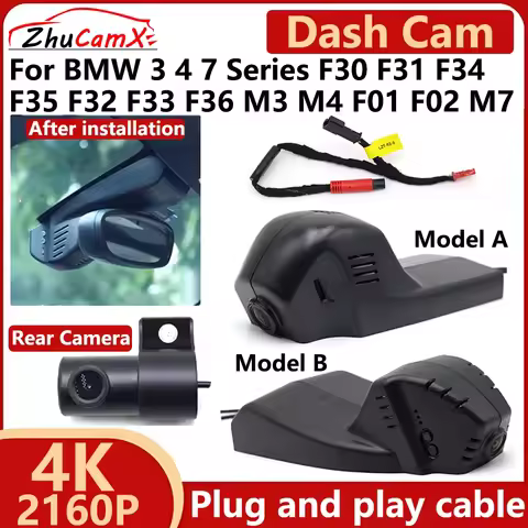 ZhuCamX For BMW 3 4 7 Series F30 F31 F34 F35 F32 F33 F36 M3 M4 F01 F02 M7 4K 2160P Car DVR Dash Cam 
