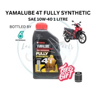 YAMALUBE 4T FULLY SYNTHETIC SAE 10W 40 1 LITRE MOTOR CYCLE OIL ENGINE OIL ENJIN MINYAK HITAM