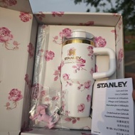Stanley14oz Second Generation Flower Mini Straw Cup Stanley Children Portable Stainless Steel Thermo