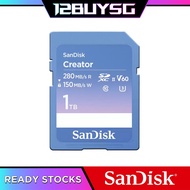 Sandisk Creator SD Card UHS-II V60 C10 U3 Read Speed up to 280MB/s 256GB 512GB 1TB DXEP 12BUY.SG