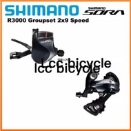 SHIMANO Sora R3000 9 Speed Folding Bike Groupset SL R3000 Shifter and RD R3000 SS GS Rear Derailleur Road bike 9 speed Rear Derailleur