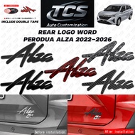 TCS NEW PERODUA ALZA 2022-2025+ CAR REAR LOGO WORD EMBLEM PLUG AND PLAY ACCESSORIES GARNISH