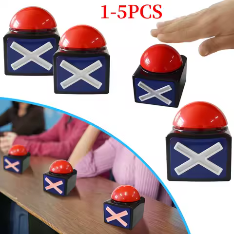 Red Contest Answer Button with Sound and Light Trivia Quiz Got Talent Buzzer Wireless Buzzer for Con
