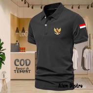 PUTIH MERAH [Sale] Polo Collar Pancasila Logo Red And White Text Print PDF T-Shirt Collar Adult Shirt/T-Shirt Collar Men Polo/T-Shirt Uniform