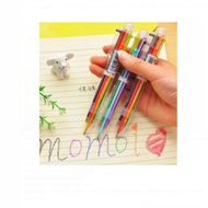 REVA - 6 Color Pen 6 in 1 Pen School Office Supplies Stationery Imported Pen 480
