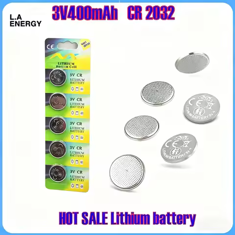 3V CR2032 Batería De Litio CR2032 Batería De Botón 400mAh Capacidad Batería De Moneda Para Reloj Cal