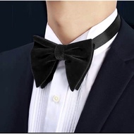 Men's Groom's Bow Tie, Beautiful Men's Bow Tie, MC Singer Bow - Full box - Velvet long bow tie