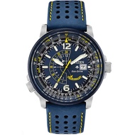 Ready to Ship Citizen Eco-Drive Promaster Blue Angels Nighthawk BJ7007-02L Solar Leather Diving Watch