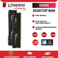 Kingston หน่วยความจำเกมคอมพิวเตอร์เดสก์ท็อป RAM DDR4 4GB 8GB 16GB 2133Mhz 2400Mhz 2666Mhz 3200