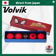 Volvik MARVEL Gift Pack 3.0 (SPIDER-MAN) – 4 Golf Balls + Ball Marker – 2024 Model (Red)