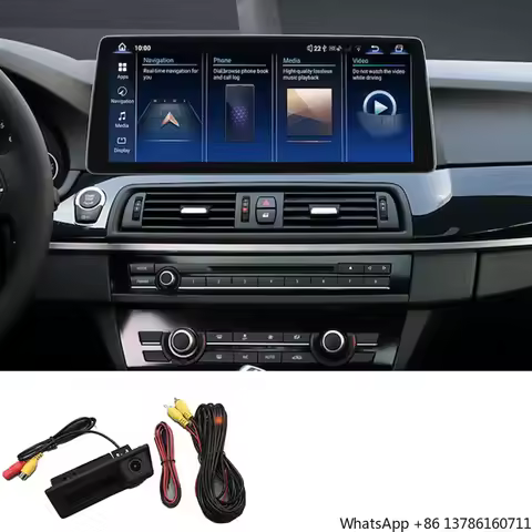 12.8" Snapdragon 8 Core Wireless CarPlay Android 15 Car Radio Screen for BMW 5 Series F10/F11/F12 wi