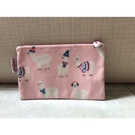 100% AUTHENTIC Cath Kidston UK Pencil Case Pouch Purse Mini Alpacas In Soft Blush Pink Oilcloth