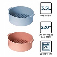 Khay silicone dành cho nồi chiên không dầu và lò vi sóng  Lock&Lock  3.5L và 5L, CKB002 CKB003 chịu 