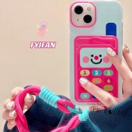 Minimalist Rope Clown Number Card Holder Case Oppo A3 A3X Reno 13 5G 13F A60 A16 A16K A16E 10 Pro A5