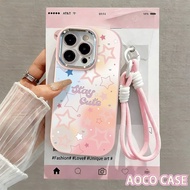 Case+bracelet Case Silicone Star Casing Samsung A07 case A06 a25 5G A55 A56 5G A36 A15 S24 ULTRA A12