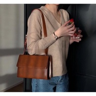 FB4 Elegant Classy retro square Female bag Simple Fashion tide shoulder woman bag casual vintage mes
