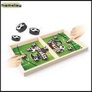 Classic Chess Toy Desktop Chess Toy Fast Sling Puck Game Mini Wooden Hockey Board for 2 Players Spee