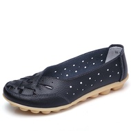 100% Kulit Import Sepatu Kerja Wanita Flat Shoes Nyaman Cewek Kekinian Sepatu Flatshoes Kantor Empu
