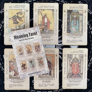 Tarot Card With Meaning On Them Beginner Tarot Keyword Antiqued Tarot Deck Learn Tarot 78 Cards Reve