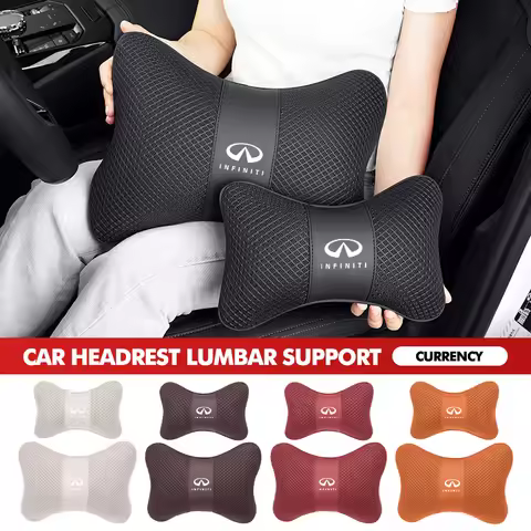 Car Seat Headrest Lumbar Pillow Neck Support Pad For Infiniti FX35 QX60 QX70 QX80 QX50 QX30 Q70L Q60