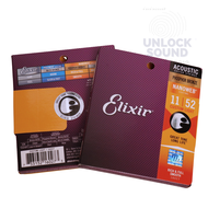สายเคลือบกีตาร์โปร่ง Elixir Nanoweb Phosphor Bronze 10/47 Extra Light  Elixir Phosphor Bronze nano w
