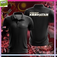 Baju kkM2024 t shirt microfiber tshirt collar Hospital T-Shirt Jersey Kesihat@n [2024 Best-selling g