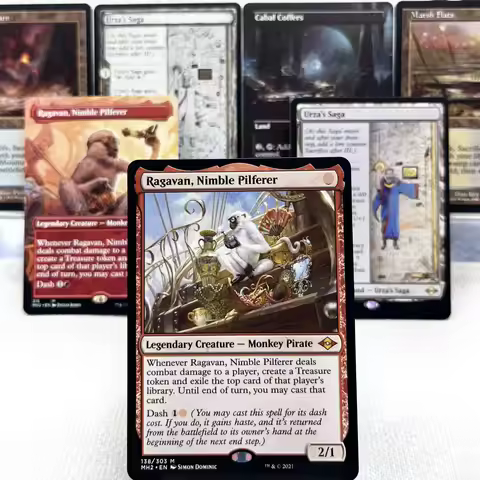 MH2 HOLO7-Ⅰ03 Tcg Cards German Black Core Ragavan, Nimble Urza's Saga Fetch Lands Arid Mesa the Caba